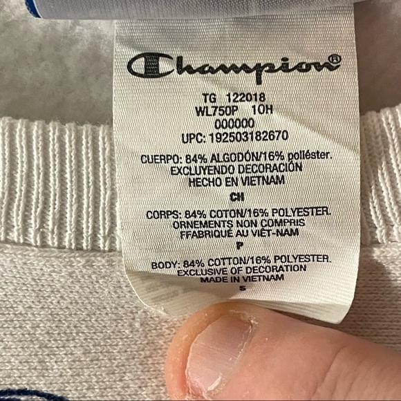 Champion life woman reverse weave pullover all over logo size small - Picture 4 of 9
